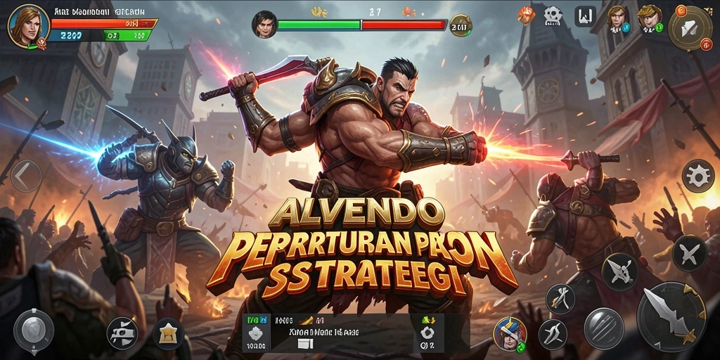 Gameplay Fighting seru dengan karakter unik di ALVENDO.