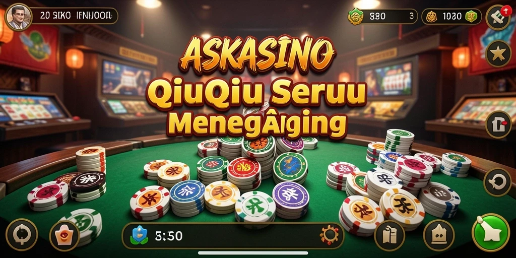 Screenshot gameplay QiuQiu ASKASINO yang seru dan menantang.