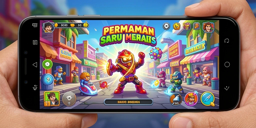 Screenshot gameplay BARU01 menampilkan aksi seru di dunia arcade.