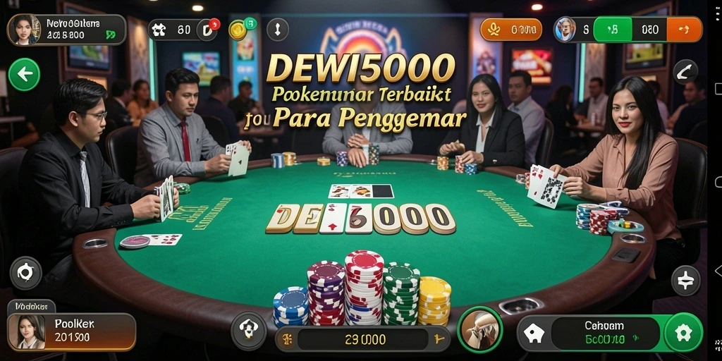 Tampilan permainan Poker yang menarik dan interaktif di DEWI5000.