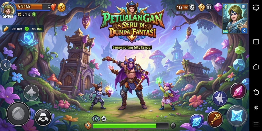Screenshot gameplay GN168 menampilkan aksi petualangan yang mendebarkan.