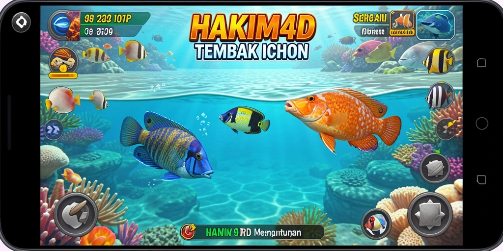 Tampilan gameplay Tembak Ikan HAKIM4D yang seru dan menarik.