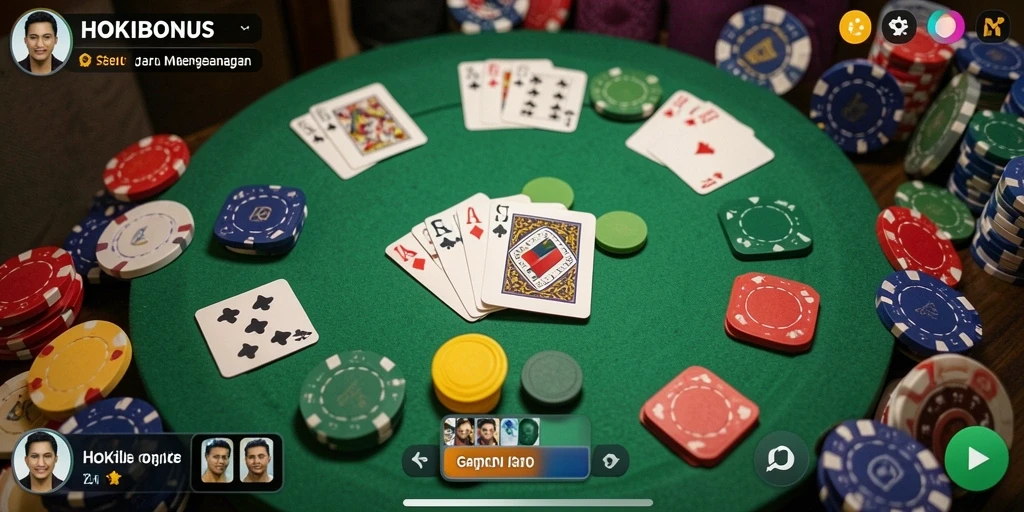 Screenshot HOKIBONUS menampilkan gameplay seru Gaple.