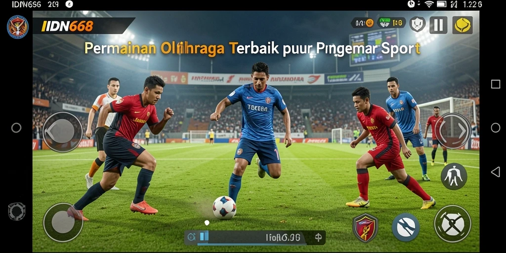 Tampilan gameplay seru dan interaktif dari IDN668 yang menggambarkan olahraga.