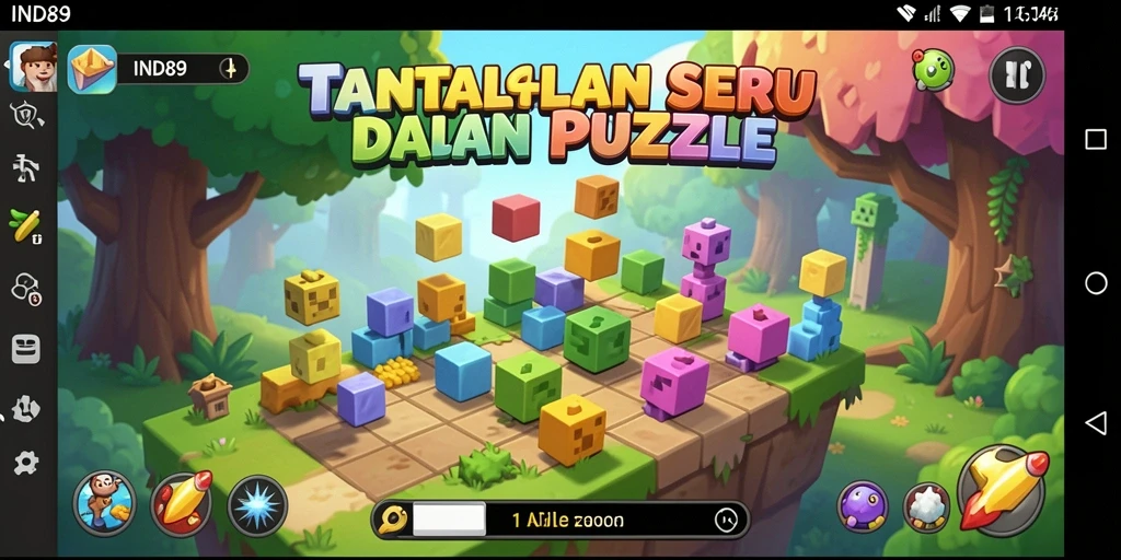 Tampilan gameplay puzzle yang menarik dan menantang.