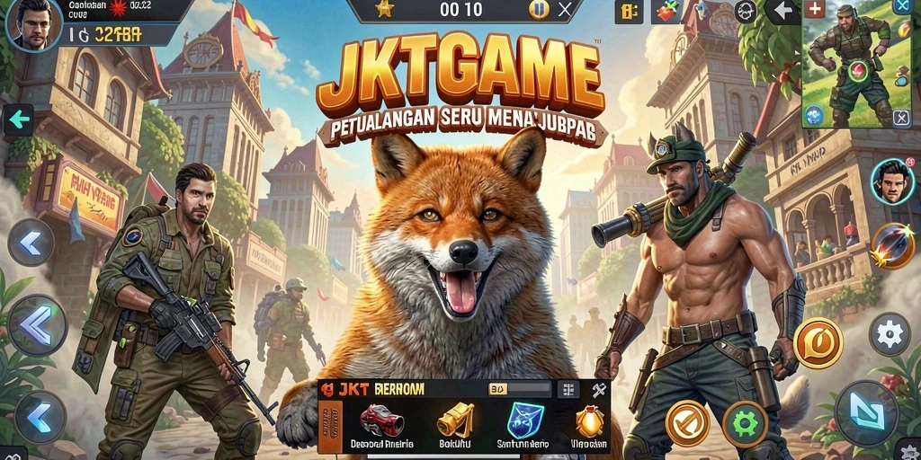 Tampilan screenshot JKTGAME menunjukkan aksi petualangan yang dinamis dan menegangkan.