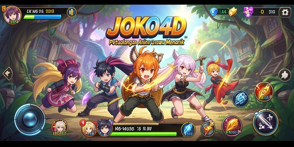 Gameplay seru JOKO4D yang menampilkan aksi karakter anime.