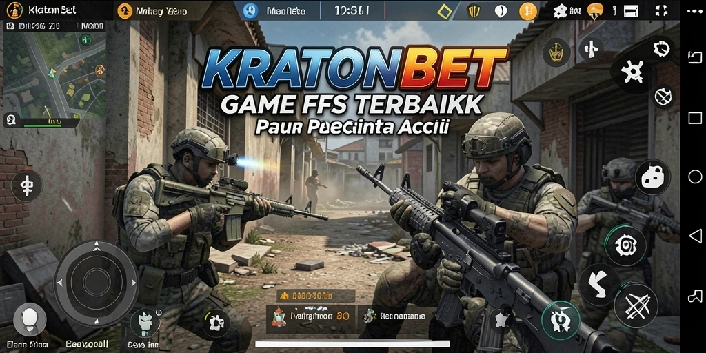 Screenshot KRATONBET menampilkan aksi baku tembak yang mengesankan.