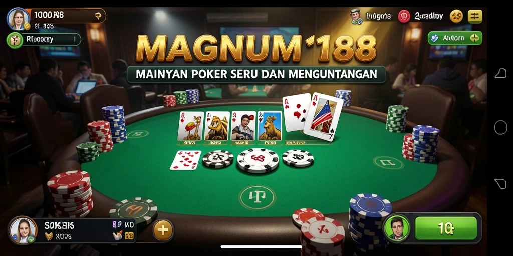 Screenshot gameplay Poker MAGNUM188 dengan grafis menarik.