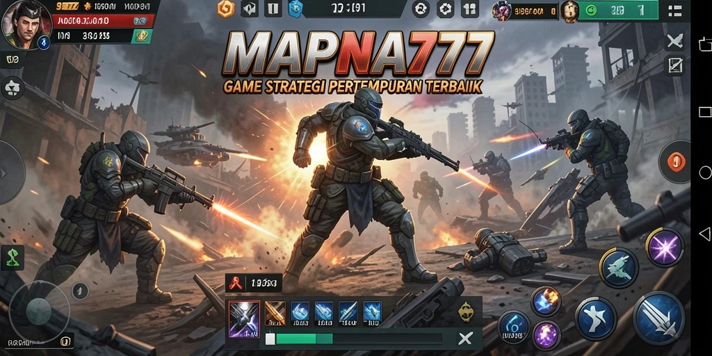 Tampilan gameplay MAPNA777 dengan pertarungan strategis yang intens.
