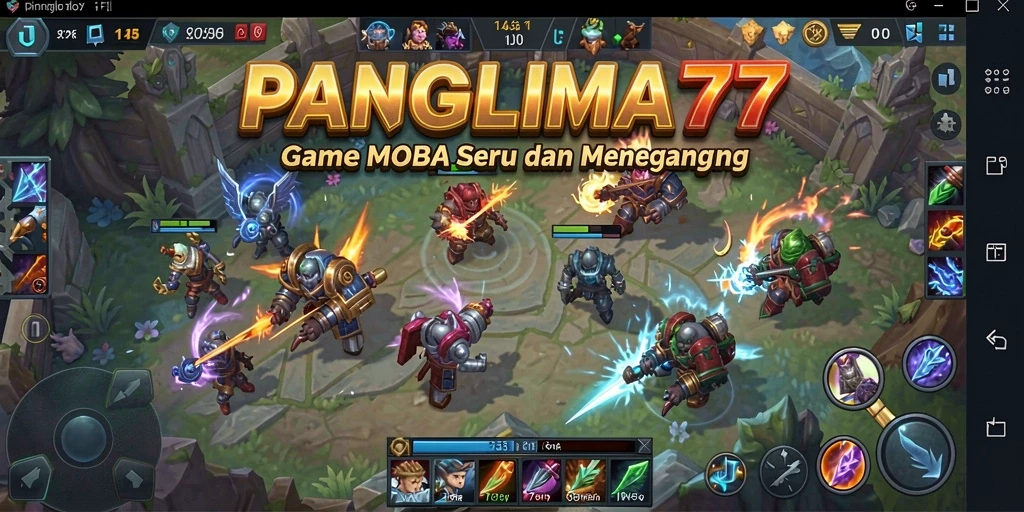 Screenshot gameplay seru dari PANGLIMA77 yang menunjukkan aksi pertempuran.