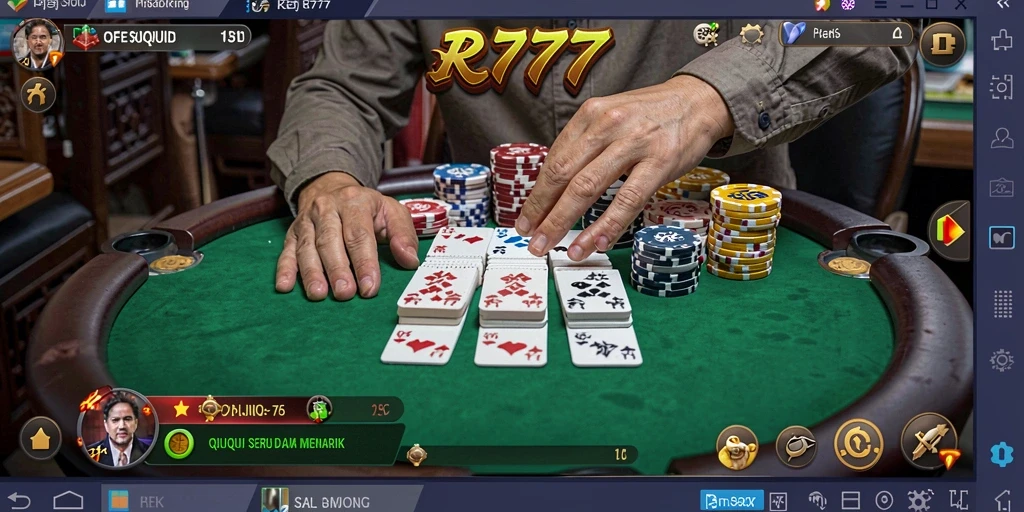 Tampilan gameplay QiuQiu yang seru dan interaktif.