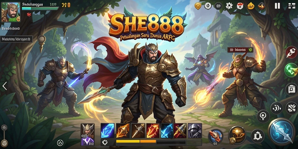 Tampilan gameplay seru dan menakjubkan dari SHE888 dalam genre ARPG.