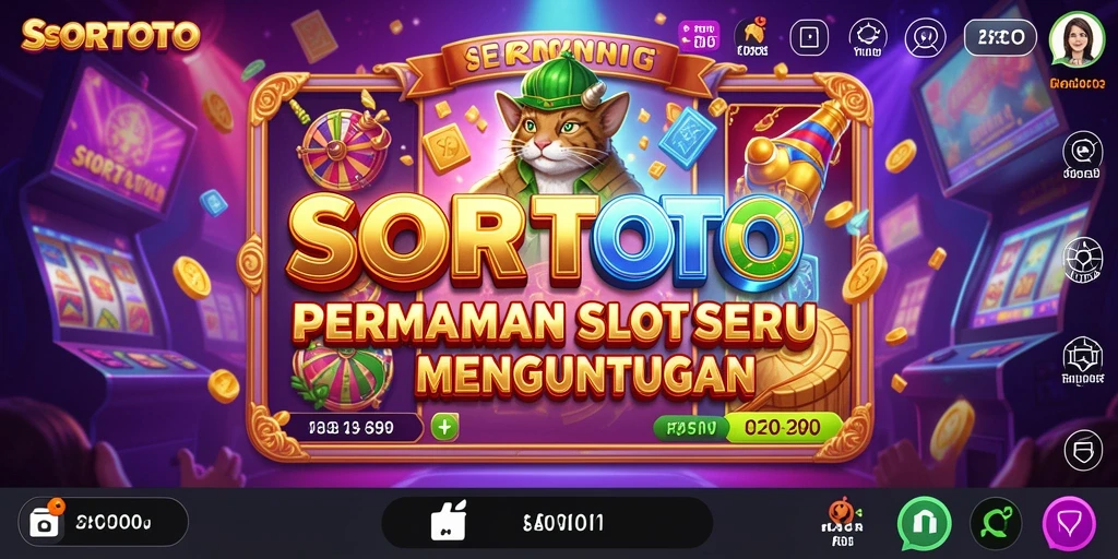 Tangkapan layar SORTOTO menunjukkan gameplay Slot yang menarik dan penuh warna.