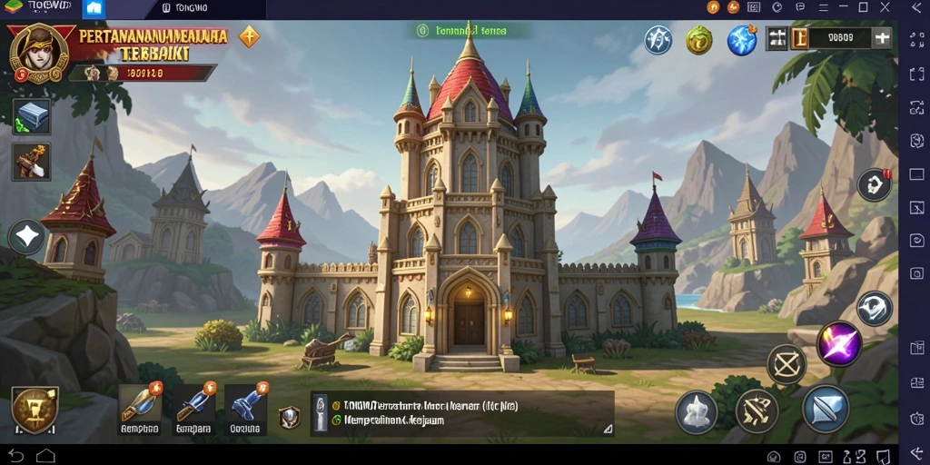 Tampilan gameplay TONGWD menara pertahanan yang menantang dan mendebarkan.