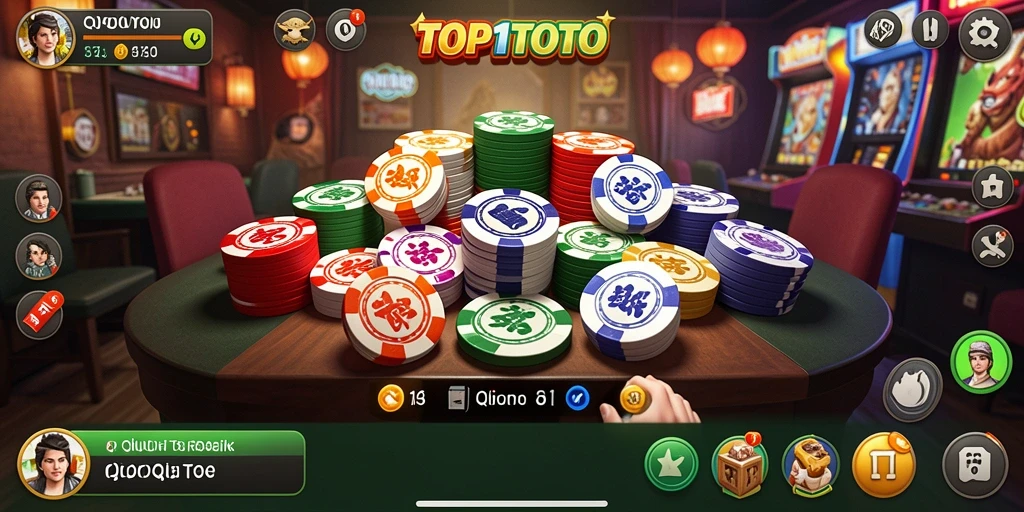 Tampilan seru gameplay QiuQiu di TOP1TOTO.
