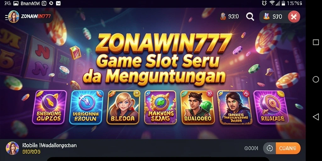 Tampilan gameplay ZONAWIN777 yang penuh warna dan seru.